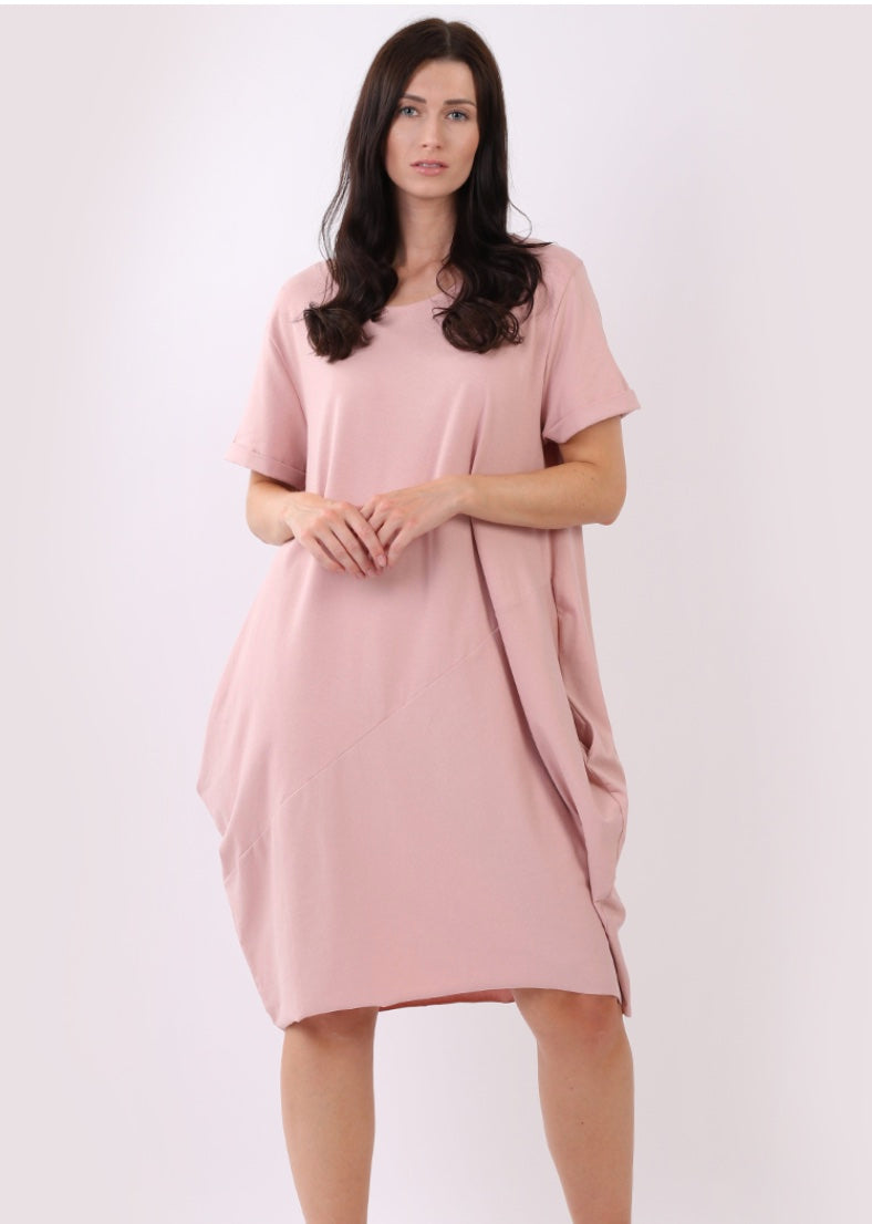 Cotton Lagenlook Cocoon Lounge Dress (Plus Size)