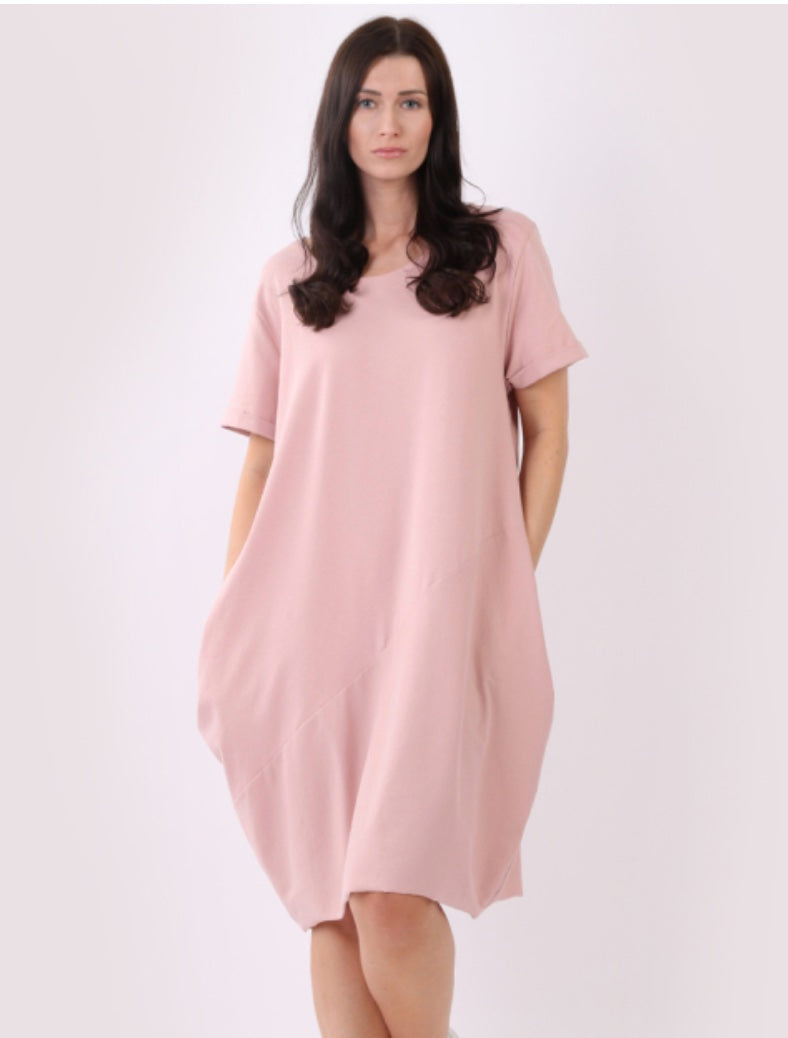 Cotton Lagenlook Cocoon Lounge Dress (Plus Size)