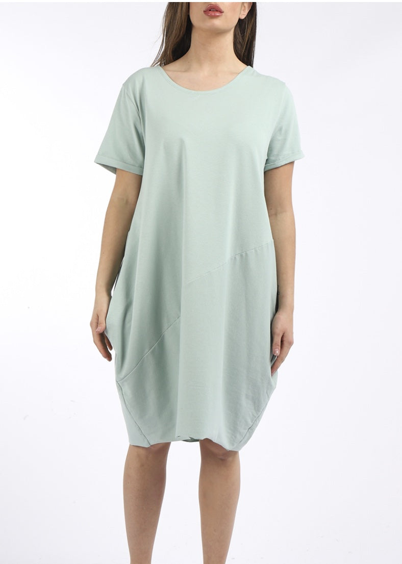 Cotton Lagenlook Cocoon Lounge Dress (Plus Size)