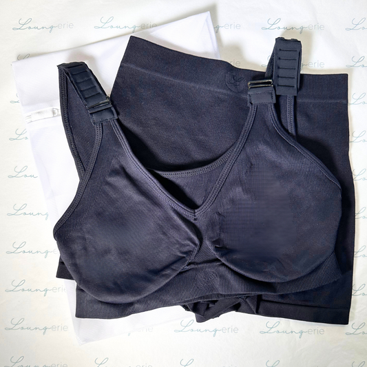 Black Comfort Wirefree Bralette and Short Set