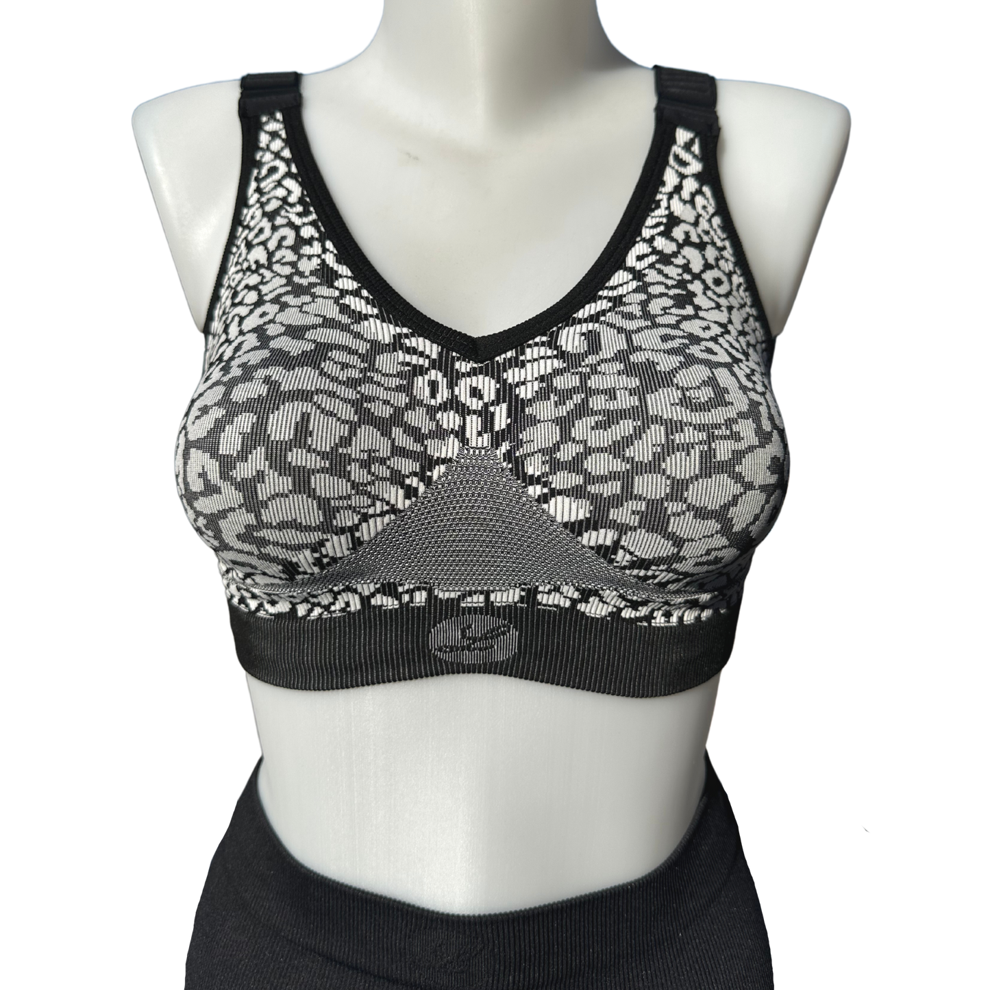 Seamless Comfort Bralette - Animal B&W