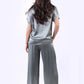 Plain Satin Top & Palazzo Set