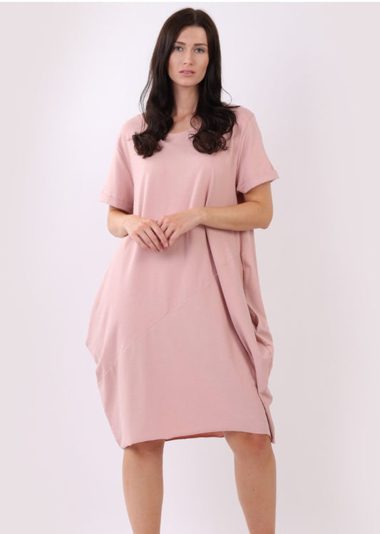 Cotton Lagenlook Cocoon Lounge Dress (Plus Size)