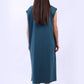 Long Plain Cotton Lagenlook Dress (Plus Size)